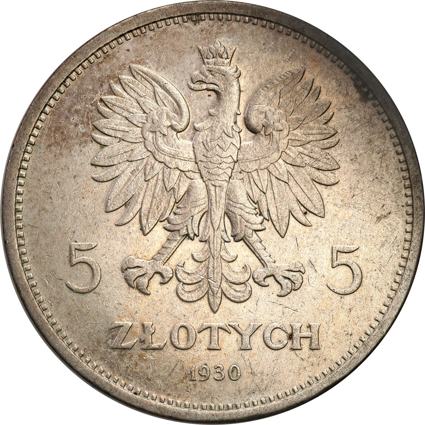 II RP. 5 złotych 1930 Sztandar - Ładny